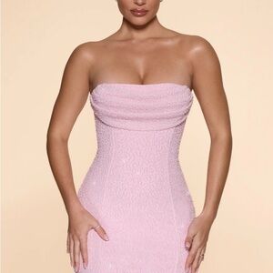 Pink Oh Polly Embellished Dress